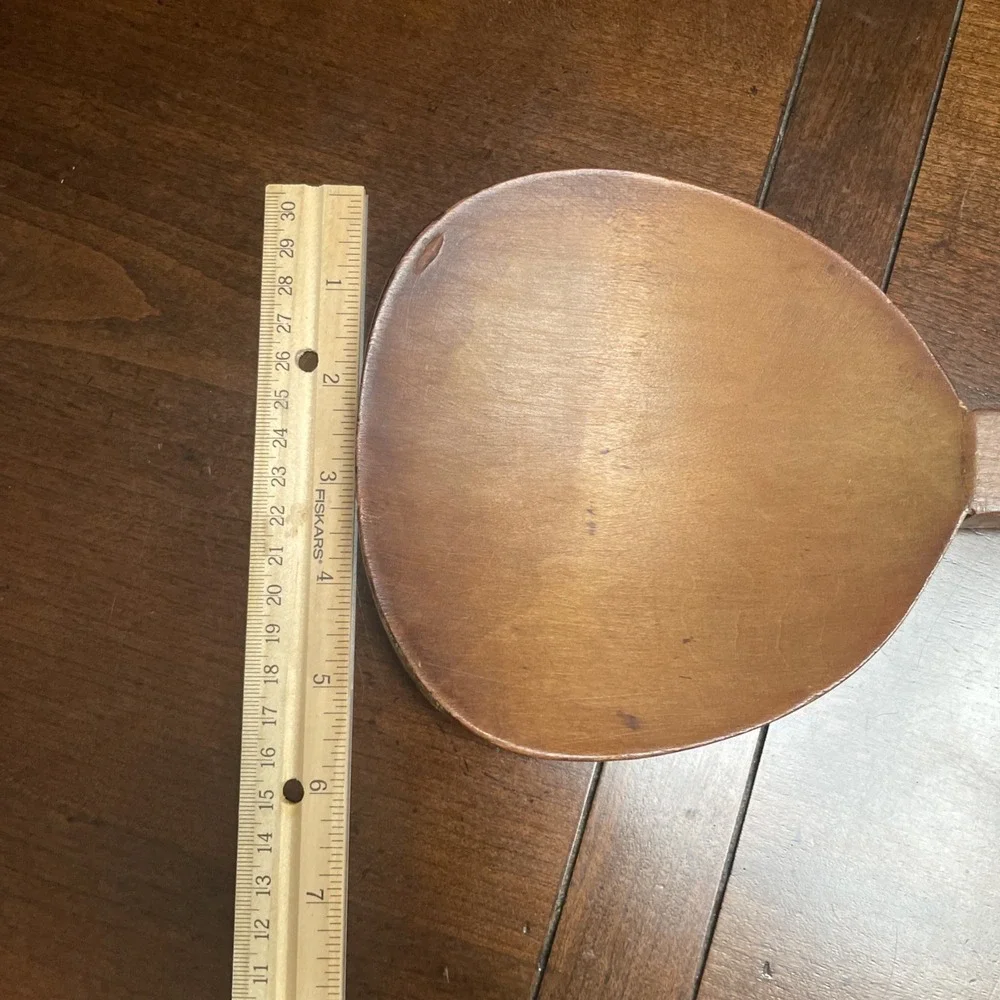 Early American Treen Ware Butter paddle scoop LARGE SPOON VTG - BEAUTIFUL!